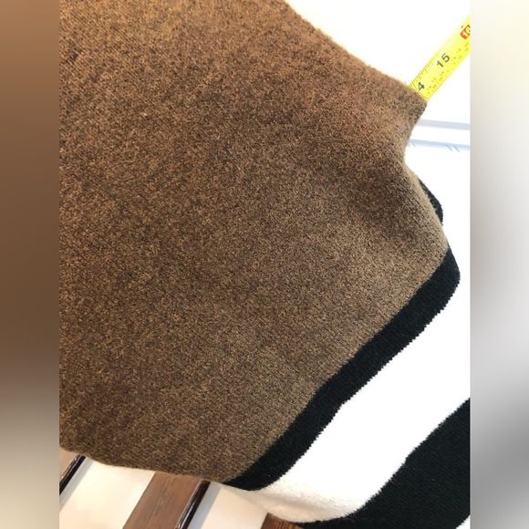 Color Block Long Thick Sleeveless Cardigan Sweater Vest Shawl Collar & Pockets - Picture 11 of 12